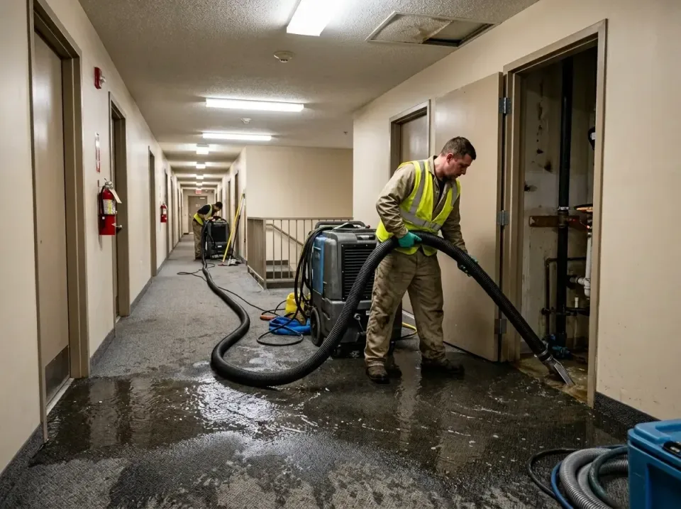 multi-unit-apartment-hallway-f-005 — frequently asked questions, Emergency Burst Pipe Water Extraction & Removal in St. Hele…
